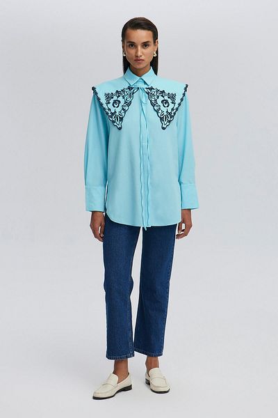 Touché Privé Wide Collar Embroidered Shirt