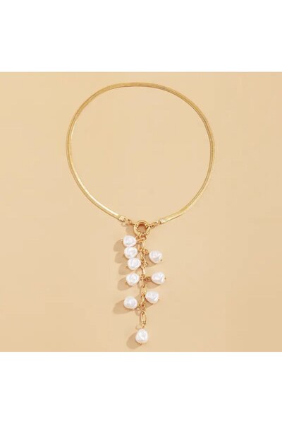 Store Women's Necklace Pearl Detailed Stylish Design