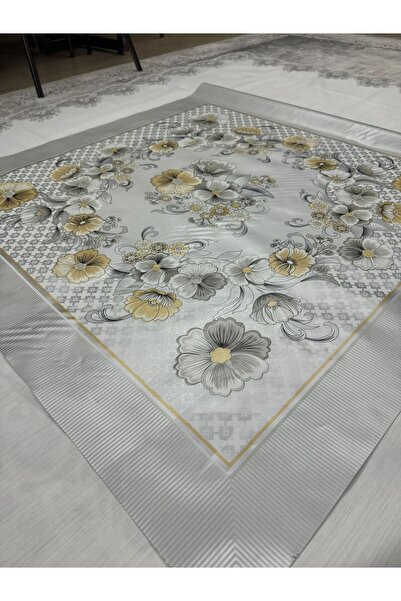 zeyrek tekstil Kaymaz Elyaflı Pvc Dertsiz Silinebilir Muşamba Masa Örtüsü, Yer Sofrası 100 X 100