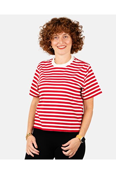 Portakal Esintisi basic Tricou pentru femei Koton cu dungi