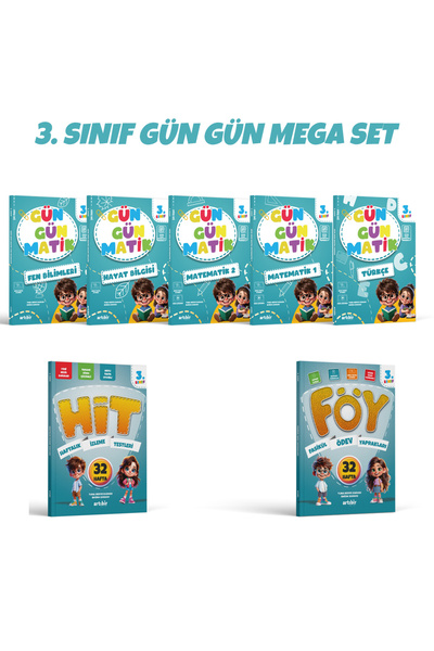 Artıbir Yayınları 3 Sınıf Mega Gün Gün Etkinlikli Yeni Nesil Soru Bankası 7 l...