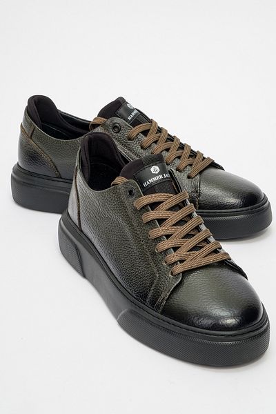 Hammer Jack Ανδρικά παπούτσια Comfort Casual - Χοντρή σόλα, γνήσιο δέρμα HJ 8312M KHAKI