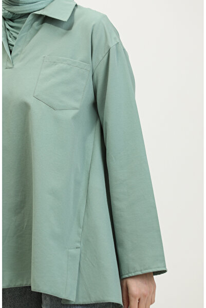 sefamerve Oversize Tunik 2007-01 Çağla Yeşili