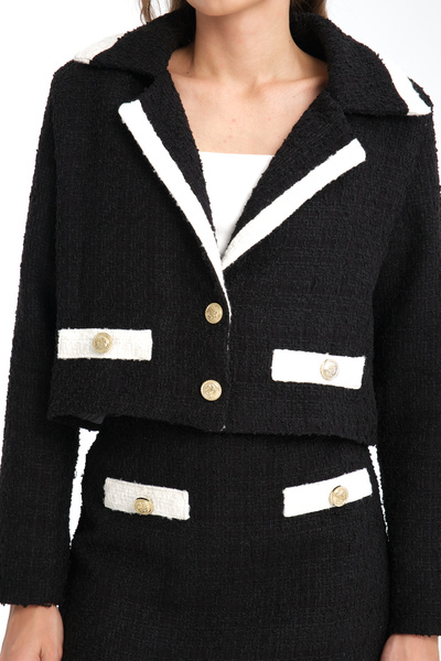 MENDY Women's Chanel Jacket and Skirt Set