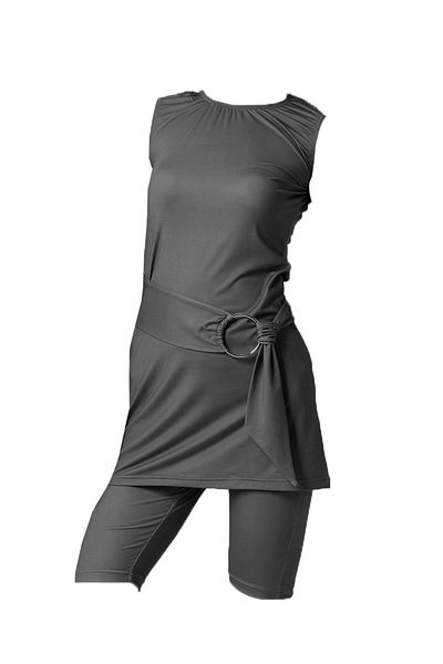 sefamerve Μαύρο μαγιό Hijab - Μοντέλο 23819-02