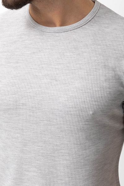 Mcr Patterned Slim Fit Crew Neck Basic Men's T-Shirt Light Gray - 36630.21Y