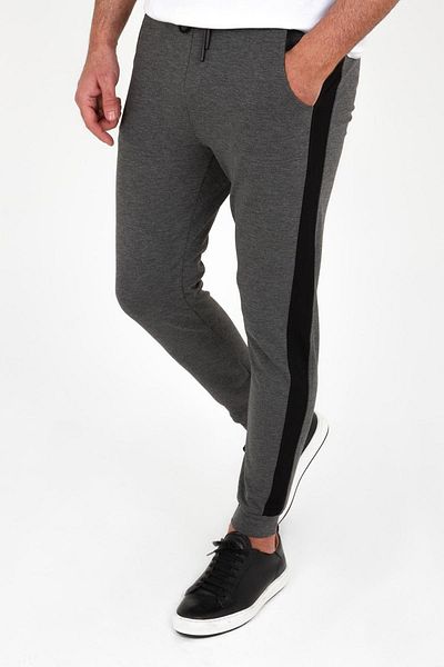 Mcr Straight Slim Fit Striped Men's Sweatpants Anthracite - 17132.21Y