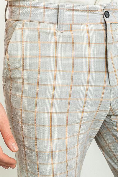 Mcr Plaid Super Slim Fit Men's Shorts Gray - 18101.23Y