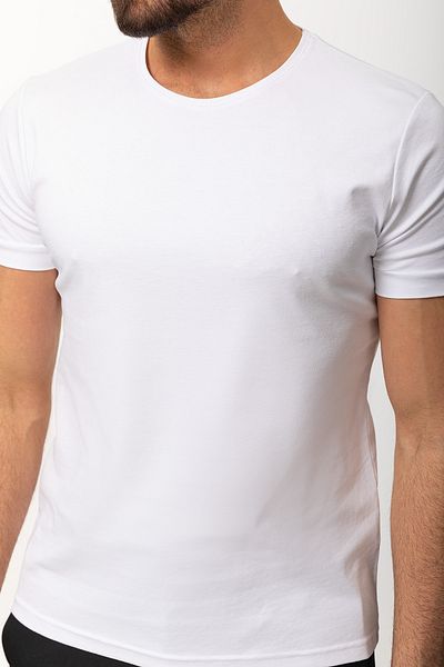 Mcr Duz White Color Slim Fit Crew Neck Basic Men's T-shirt