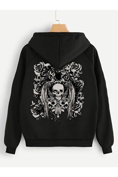 MAYDAY CULTURE Hanorac cu glugă negru Affliction - Ușor, cu o formă largi, tr...