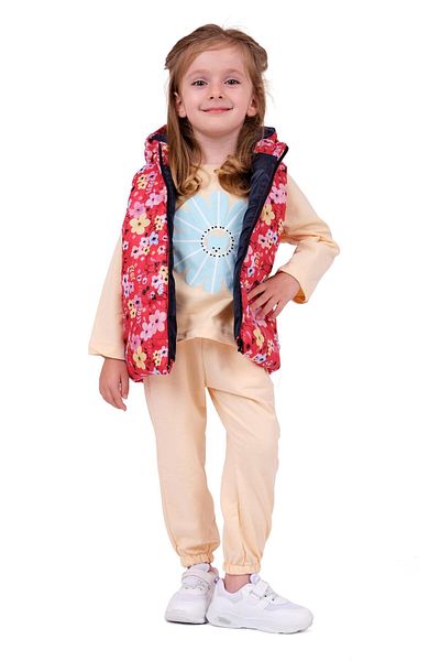 TRENDİMİZBİR Baby Girl Floral Patterned 3-Piece Set - Yellow