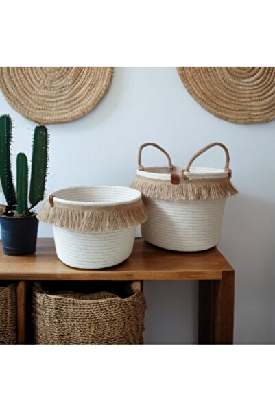 bayram taşcıoğlu home desing 2 Pieces Multi-Purpose Basket Flower Pot Organiz...