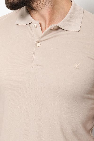 Mcr Plain Slim Fit Polo Neck Basic Men's T-Shirt Beige - 36645.21Y