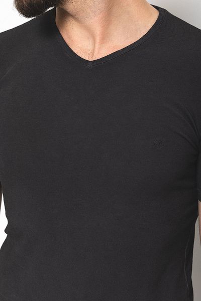 Mcr Plain Super Slim Fit V-Neck Basic Men's T-Shirt Anthracite - 36361.17Y