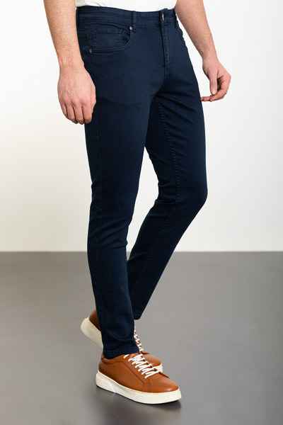 Mcr Ανδρικό τζιν παντελόνι Straight Super Slim Fit Navy Blue - 33006.24Y