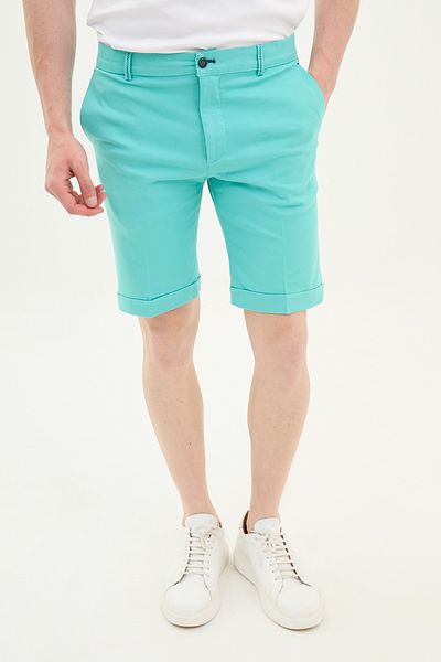 Mcr Straight Super Slim Fit Men's Shorts Turquoise - 18089.19Y