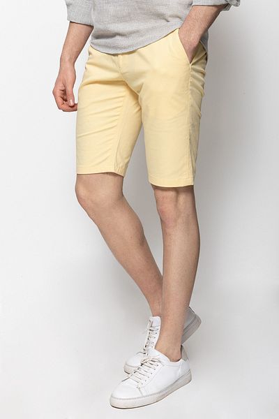 Mcr Plain Yellow Color Super Slim Fit Men's Shorts