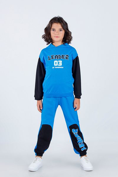 Harika KIDS Boy's Leader Printed Knitted Basic Σετ φόρμας