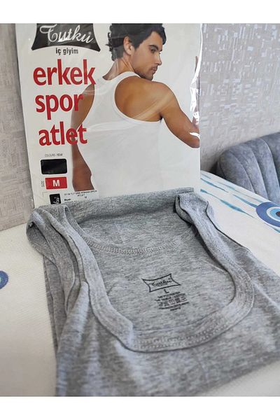 BEYAZTOPTAN Gray Men's Sports Tank Top - Ttk 1-Piece