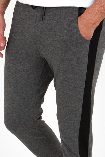 Mcr Straight Slim Fit Striped Men's Sweatpants Anthracite - 17132.21Y