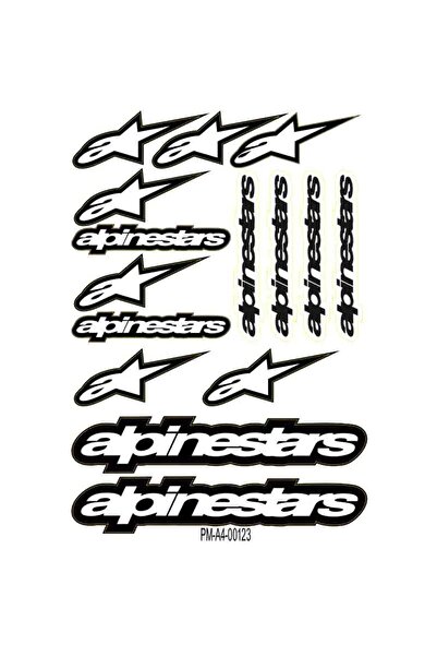 MOTOSEPETİM Motorsiklet Çok Amaçlı Sticker Seti Kask Grenaj Laptop Sticker Ak...