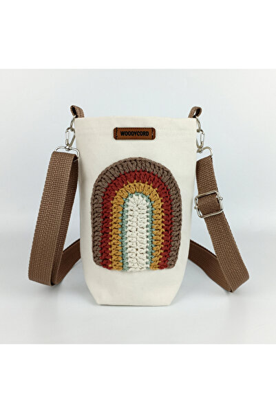 Woody Cord 1 Litrelik Matara Kılıfı Su Şişesi Taşıma Çantası Water Bottle Bag