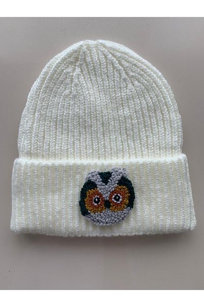 byebruketenci Christmas Gift - Cream Owl Beret Punch Hat