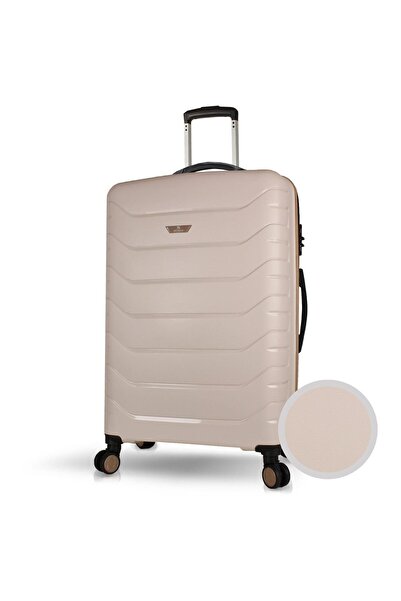 My Valice Solid PP Polipropilen Kırılmaz Büyük Boy Krem Valiz