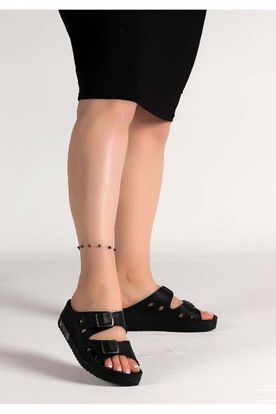 Kids Club Shoes Aryan 07-043 Препоръчани от д-р Ортопедични Дамски Чехли ЧЕРНИ