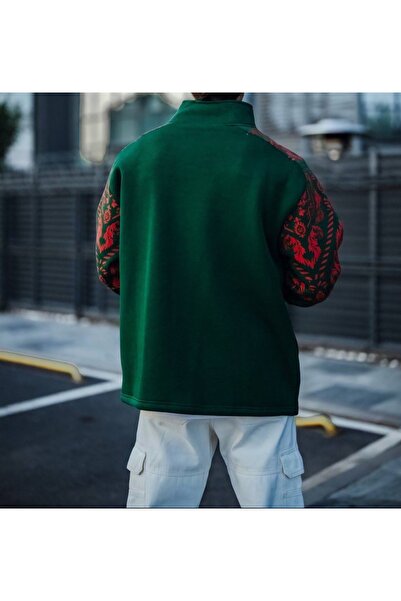 bergibo Ιταλία Oversize Ζακέτα με φερμουάρ 100% χτενισμένο βαμβακερό - 3 νήματα Shardon Ποιότητα Unisex Sports Cardigan