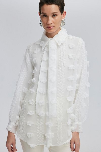 Touché Privé Organza Polka Dot Patterned Shirt