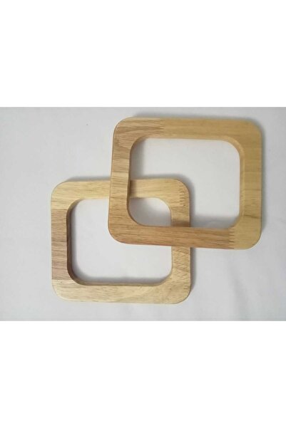 hobi duragı İTHAL AHŞAP DÖRTGEN ÇANTA SAPI 15*13