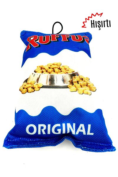 Tasma Market Ruffus Chips Shaped Plush Chips Dog Toy with Sound and Rustle