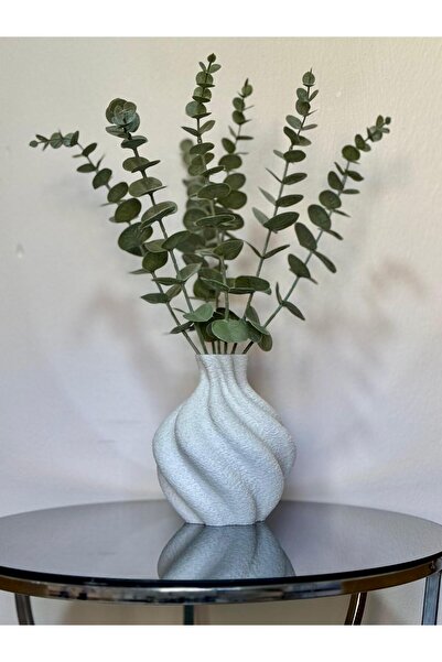 Limon 3D Desing Vasă din plastic cu aspect de beton - Decor pentru sufragerie, Decor pentru dormitor, Design pentru casă