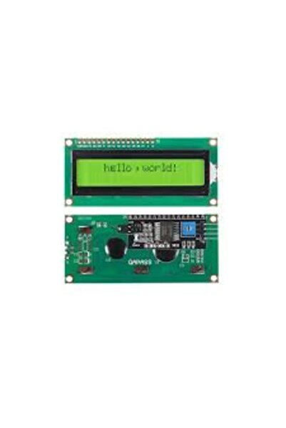 gözeler 2x16 LCD - LCD1602 Yeşil Ekran + IIC/I2C Arayüz Modülü