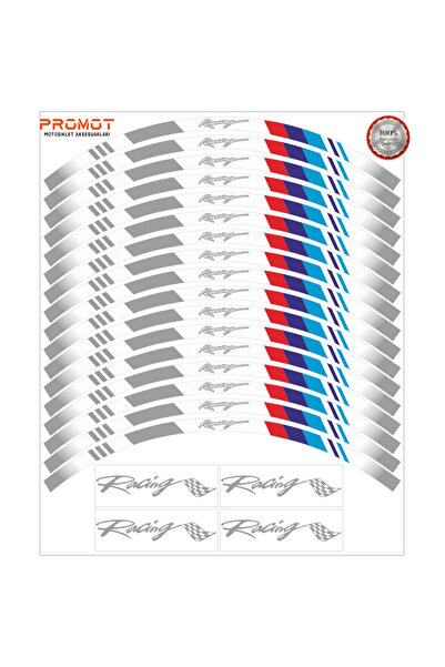 Genel Markalar MPOWER JANT ŞERİDİ Motorsiklet Jant Kaplama Sticker 5