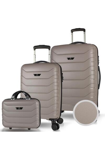 My Valice Solid PP Polipropilen Kırılmaz Makyaj Kabin ve Orta Boy Platin Gri ...