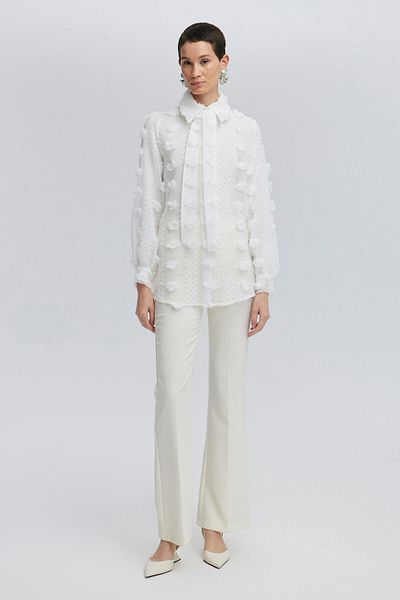 Touché Privé Organza Polka Dot Patterned Shirt