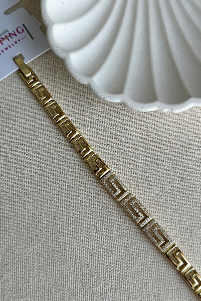 MODA Caprea Xuping 17+2 cm Grek Taşlı 14 K Renginde Kadın Bileklik Kadın Xupi...