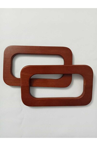 hobi duragı مقبض حقيبة مستطيل خشبي مستورد 16*9.5 سم