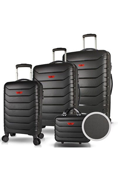 My Valice Solid PP Polipropilen Kırılmaz Kabin Orta Büyük ve Makyaj Boy Siyah...