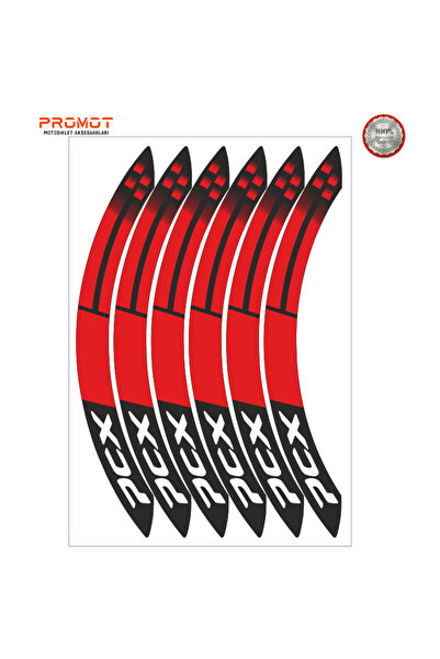 MOTOSEPETİM Motorsiklet PCX 125/150 Jant Şeridi Tüm Modellere Uyumlu 16