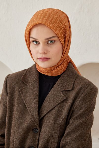 Modakaşmir Linear Circle Mk Cotton Scarf