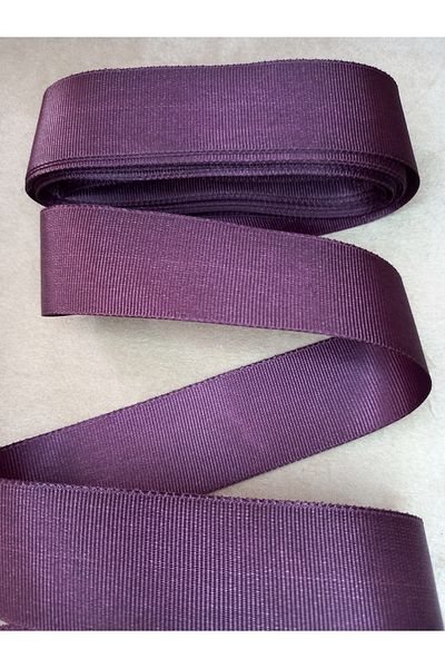 yörük tuhafiye 4 cm 10 Meters Plum Grosgrain Ribbon - One Ball Grosgrain Ribbon