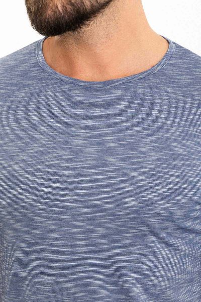Mcr Crushed Slim Fit Crew Neck Men's T-Shirt Navy Blue - 36811.24Y