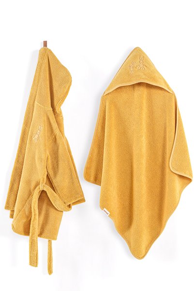 Unisex Bebe Bornoz Takımı