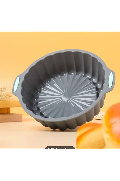 ÇEÇEN HOME Silicone Cake Mold - Circular Baking Tray, Chocolate Jelly, DIY Dessert Pudding