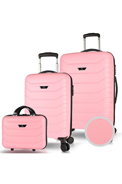 My Valice Solid PP Polipropilen Kırılmaz Makyaj Kabin ve Orta Boy Toz Pembe 3...