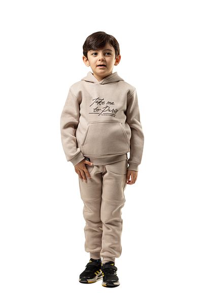 mhk burç bebe Hooded 3 Thread Boy's Set
