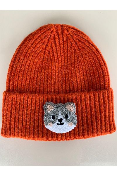 byebruketenci Orange Cat Beret Punch Hat Christmas Gift